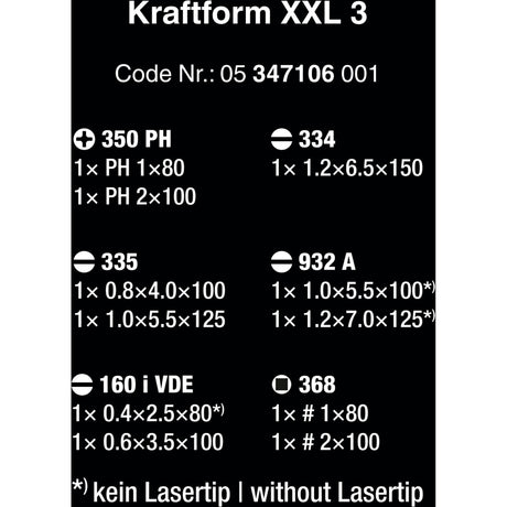 Wera Kraftform XXL 3 Schraubendreher (11 Stück)