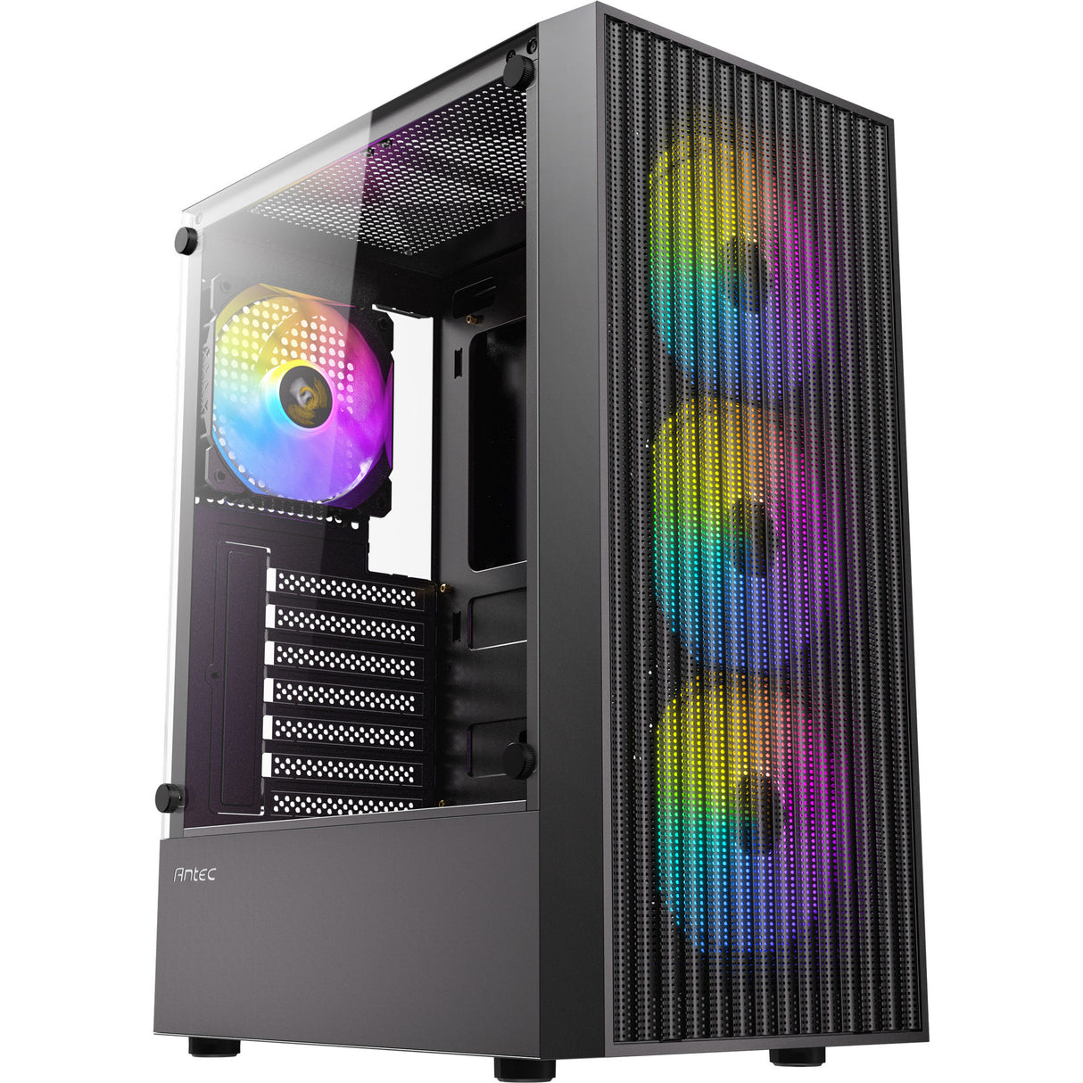Antec Ax27 RGB Elite Midi-Tower-Gehäuse (schwarz | 3x USB-A | gehärtetes Glas)