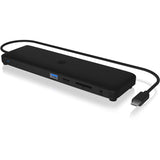 Icy Box ib-dk2116-c 11-in-1 mobile Dockingstation mit dreifachem Videoausgang (schwarz, HDMI, Displayport, LAN, USB Typ-C)