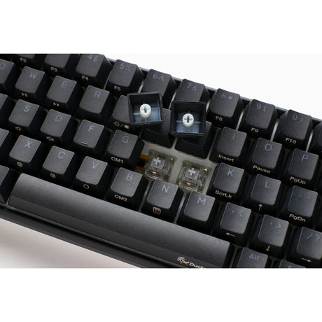 Ducky One 3 klassische Mini-RGB-mechanische Tastatur (Schwarz, US-Layout (QWERTZ), Cherry MX Silent Red, 60 %, RGB-LED, Double-Shot-PBT, Hot-Swap-fähig, Quack-Mechanik)