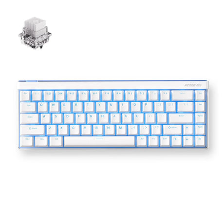 Mchose Ace 68 Air Hall-Effekt-Magnetschalter-Gaming-Tastatur (weiß, US-Layout (QWERTY), Mount Tai GT HE, 65 %, RGB, Hot-Swap, PBT-Tastenkappen, USB-C, Hall-Effekt-Sensor)