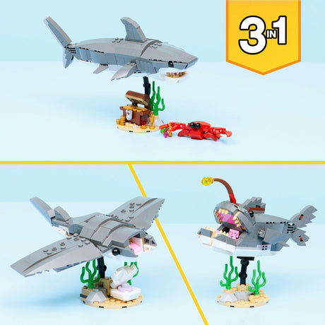 Lego Bauspielzeug „Wilder Hai mit Schatztruhe“ (31381)