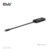 Club 3D USB-C auf Triple DisplayPort MST Hub (Schwarz, 4K60Hz)