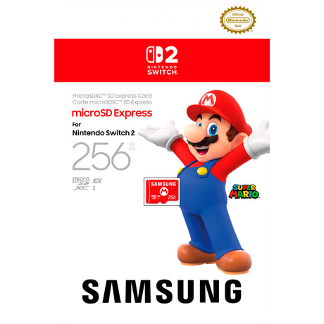 Samsung Nintendo Switch 2 microSD Express Card 256 GB Speicherkarte (im Mario-Design)