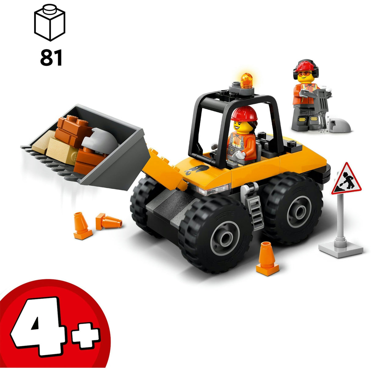Lego 60450 City tolle Fahrzeuge gelber Radlader | 2 Stk