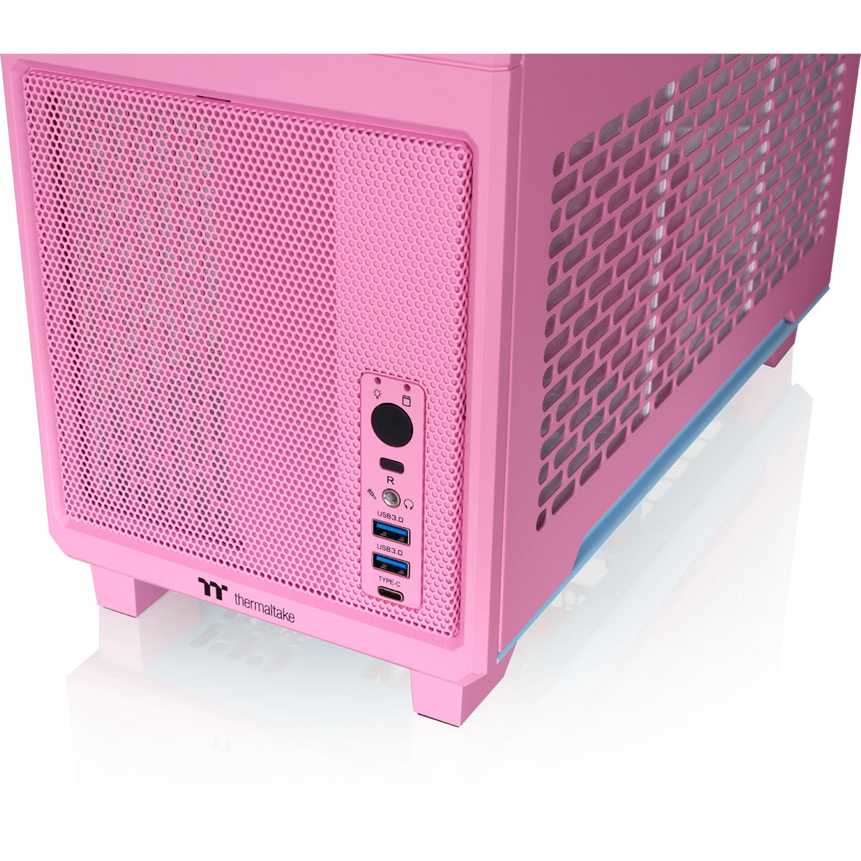 Thermaltake tr100 bubble pink mini tower behuizing (pink | 2x usb-a | 1x usb-c)