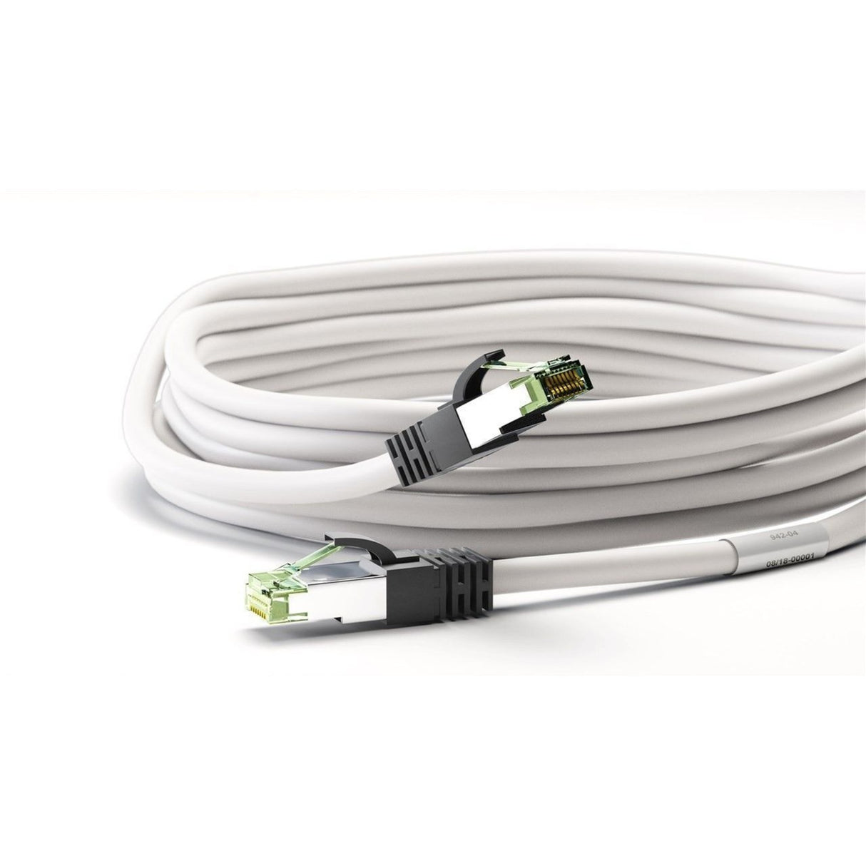 Goobay Netzwerkkabel Kat.8.1 S FTP (weiß, 0,5 Meter)