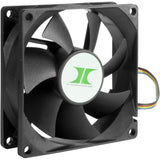 Inter-Tech IPC Lüfterset 80 mm Gehäuselüfter (schwarz, 4 Stück, 80 x 80 x 25 mm, PWM)