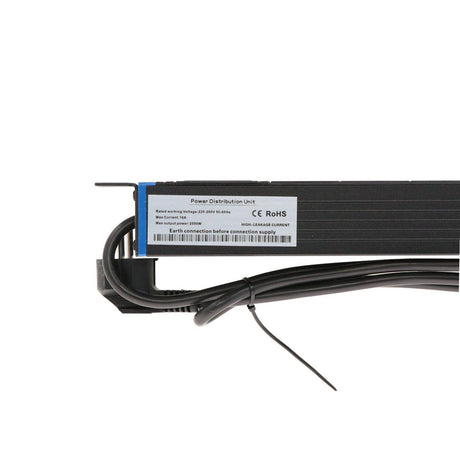 Dsi 19 Zoll 8-fach Steckdosenleiste mit Schalter Steckdosenleiste (schwarz, für 8 Stecker)