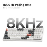 Keychron q5 ultra-m3 8k wireless custom mechanical keyboard (zwart, us lay-out (qwerty), silk pom brown, 96%, rgb, hot swap, 8k, 2.4 ghz | bluetooth 5.2 | usb-c)