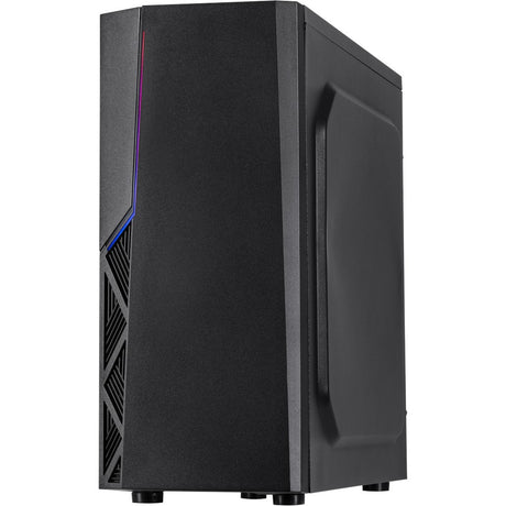 Inter-Tech B-02 RGB-Midi-Tower-Gehäuse (schwarz | 3x USB-A | RGB | Fenster)