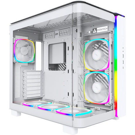 Montech King 95 Pro Midi-Tower-Gehäuse (weiß | 2x USB-A | 1x USB-C | RGB | gehärtetes Glas)