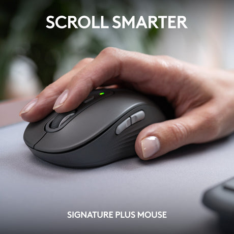 Logitech MK950 Signature Slim Wireless-Desktop-Set (Graphit, US-internationales Layout (QWERTY), 400–4000 dpi)