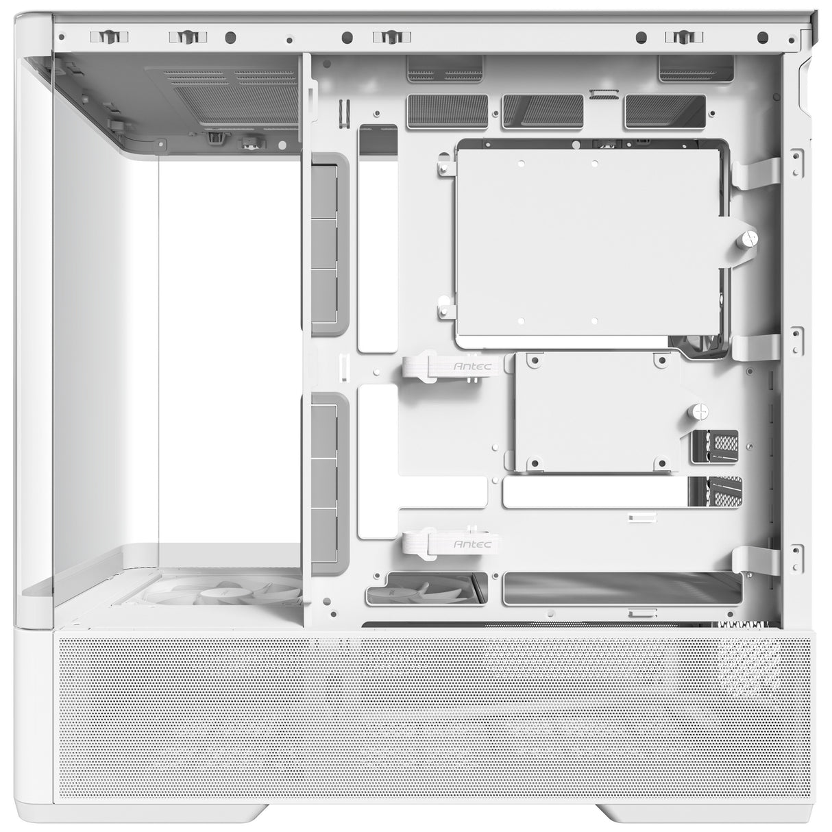 Antec c6 curve air midi tower behuizing (wit | 2x usb-a | 1x usb-c | tempered glass)