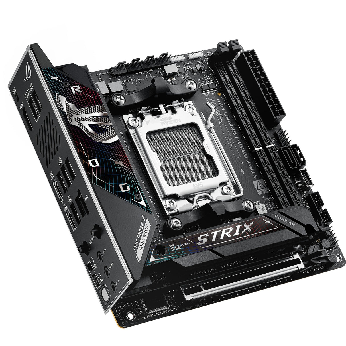 Asus ROG Strix B850-I Gaming Wi-Fi Sockel AM5 Motherboard (2,5 GB-LAN, Wi-Fi 7, BT, Sound, Mini-ITX)