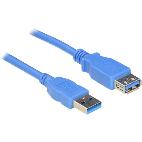 Delock USB 3.0a Stecker auf USB 3.0a Buchse Verlängerungskabel (blau, 5 Meter)