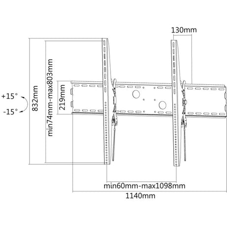 Neomounts lfd-w2000 TV-Wandhalterung (schwarz)