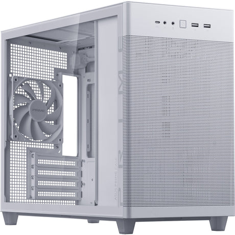 Asus Prime AP201 Midi-Tower-Gehäuse (weiß | 2x USB-A | 1x USB-C | gehärtetes Glas)