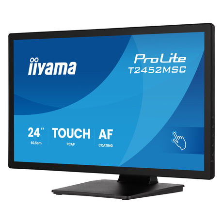 Iiyama prolite t2452msc-b2 24 touchscreen monitor (zwart, hdmi, displayport, usb, audio, touch, 120hz )