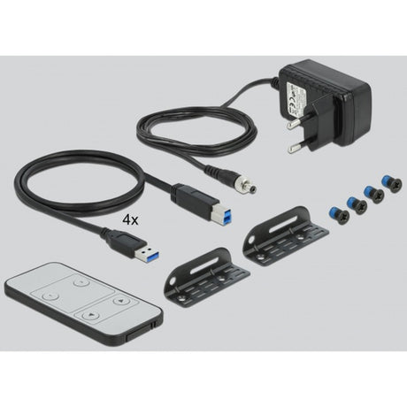Delock Displayport 1.4 KVM-Switch KVM-Switch (schwarz, 8k 30 Hz, USB 3.0, Audio)