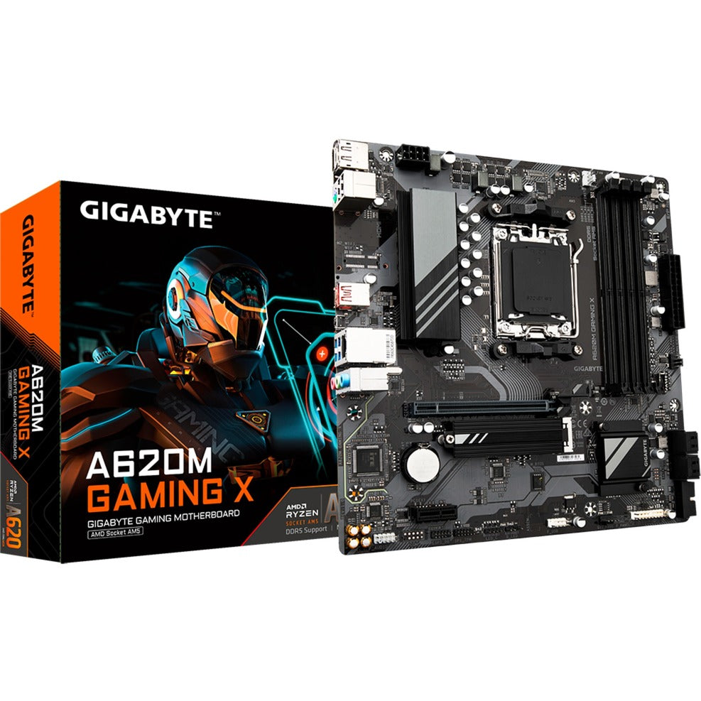 Gigabyte A620M Gaming X (Rev. 1.0) Sockel AM5 Motherboard (Schwarzgrau, Raid, GB-LAN, Sound, µatx)