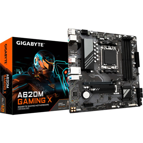 Gigabyte A620M Gaming X (Rev. 1.0) Sockel AM5 Motherboard (Schwarzgrau, Raid, GB-LAN, Sound, µatx)