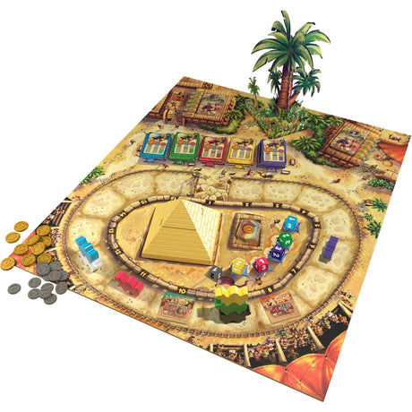 Asmodee eggertspiele Camel Up – Brettspiel Kamelrennen – Neuauflage mit 3D-Palme