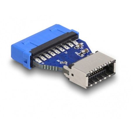 Delock USB 3.2 Gen 1 Adapter Pin Header Buchse auf Internal Key A Buchse (blau)