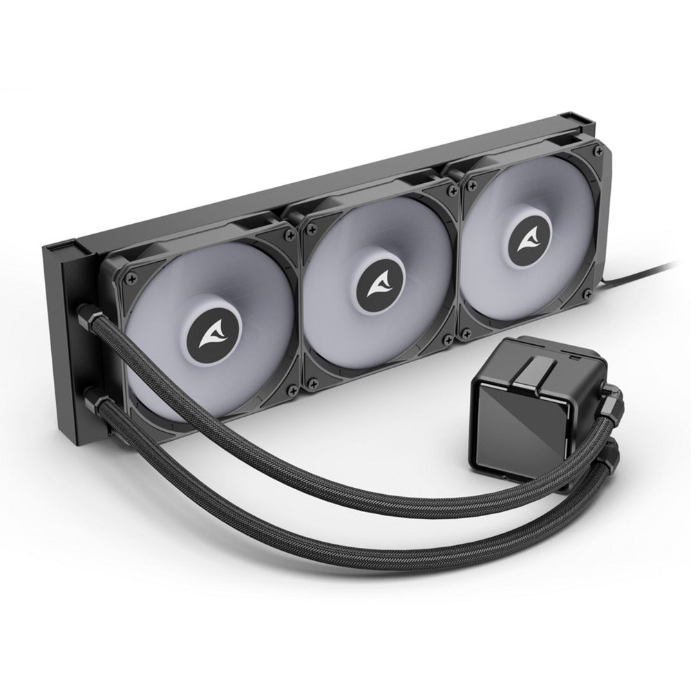 Sharkoon S100 ArGB Wasserkühlung (schwarz, 4-Pin-PWM-Lüfteranschluss)