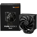 Ruhig sein! Pure Rock 3 Black CPU-Kühler (Schwarz, 4-Pin-PWM-Lüfteranschluss)