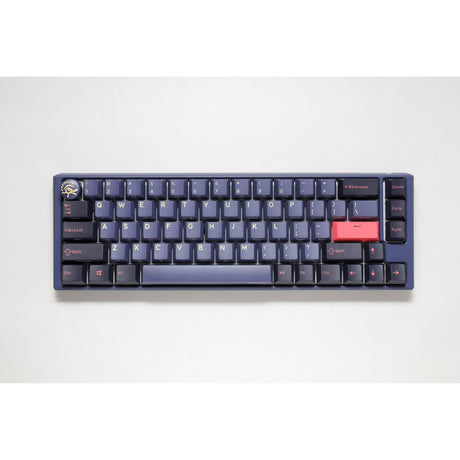 Ducky one 3 cosmic blue sf rgb mechanisch toetsenbord (donkerblauw, us lay-out (qwerty), cherry mx speed silver, 65%, rgb leds, double-shot pbt, hot-swappable, quack mechanics)