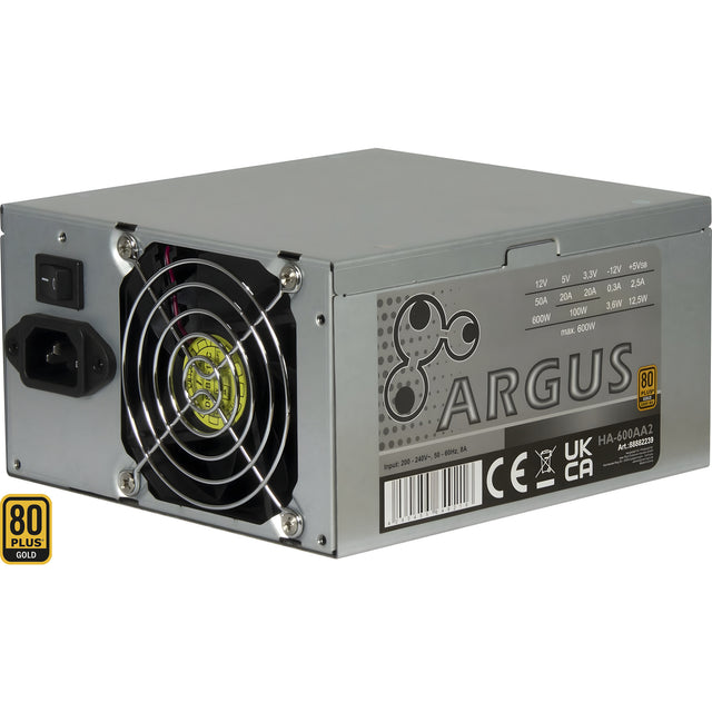 Inter-Tech HA-600AA2 600-Watt-Netzteil (Silber, 1x PCIe)