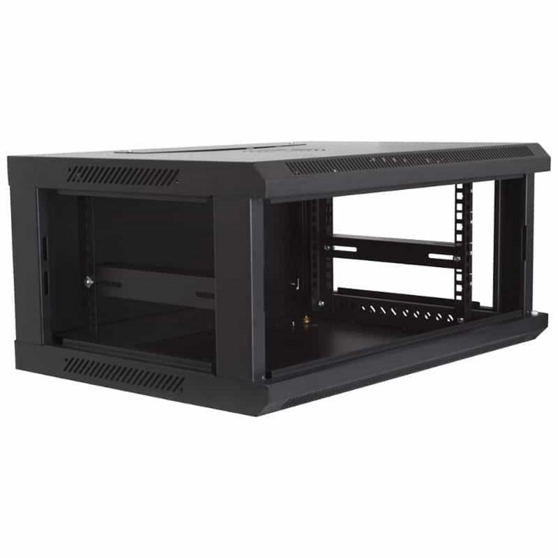Dsi 4u wandkast met glazen deur server rack (zwart)