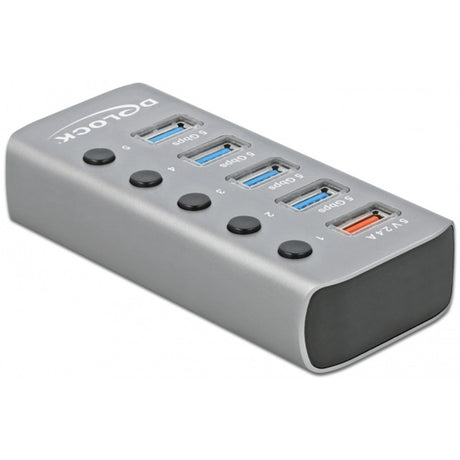 Delock 4-Port USB 3.2 Gen 1 USB-Hub (grau)
