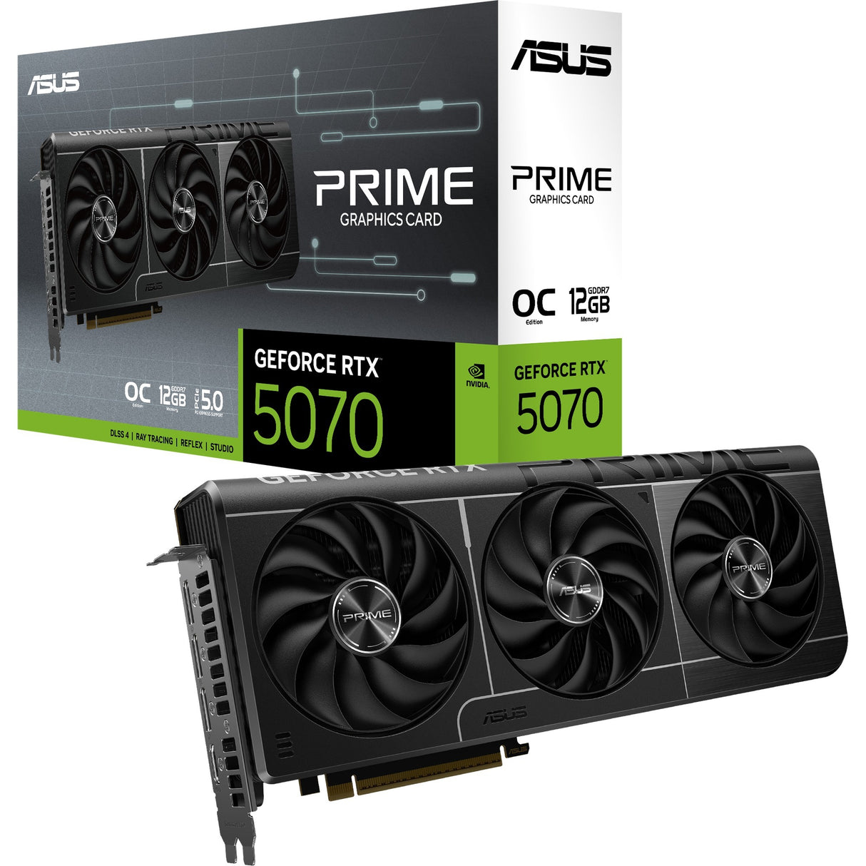 Asus Prime GeForce RTX 5070 OC Grafikkarte (DLSS 4, 3x Display Port, 1x HDMI 2.1)
