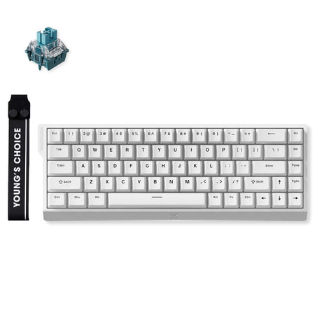Mchose Ace 68 Hall-Effekt-Magnetschalter-Gaming-Tastatur (Weiß, US-Layout (QWERTY), TTC Uranus Magnetic, 65 %, RGB, Hot Swap, USB-C, Hall-Effekt-Sensor)
