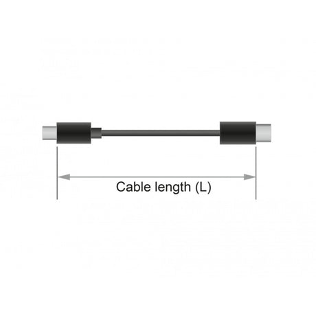 Delock Superspeed USB-C 3.1 gen1 Stecker>Buchse Verlängerungskabel (schwarz, 1 Meter)