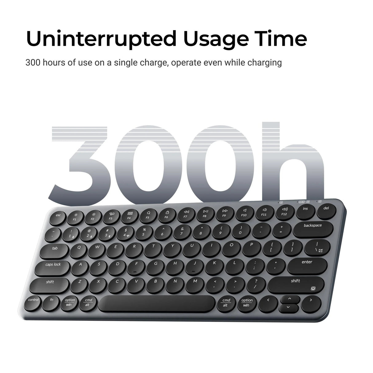 Keychron b3 pro-k1 toetsenbord (grijs, us lay-out (qwerty), scissor switches, 75%, abs keycaps, 2.4 ghz | bluetooth | usb)