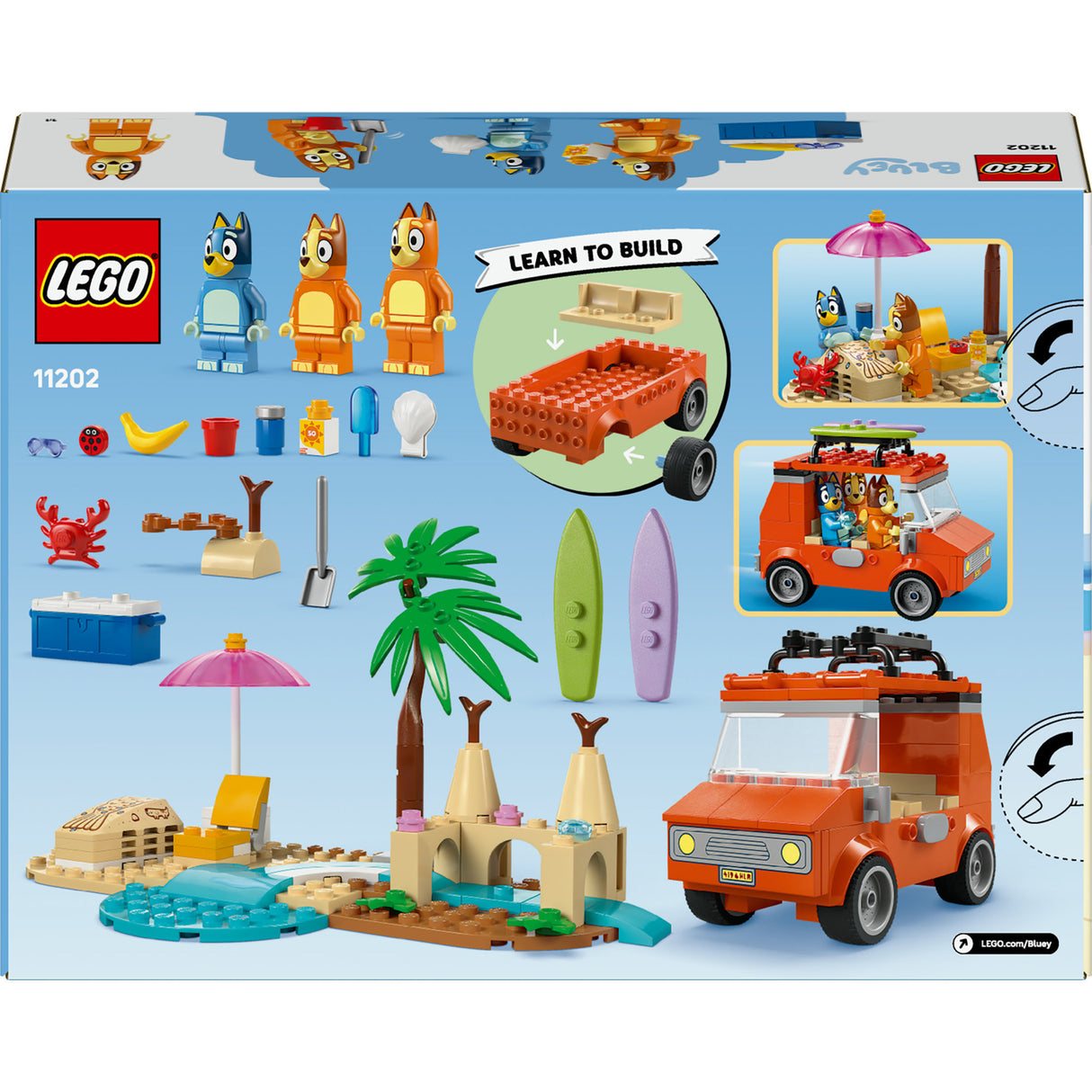 Lego Bluey – Blueys Autofahrt zum Strand, Bauspielzeug (11202)