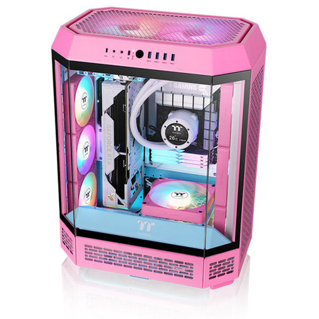 Thermaltake CT120 EX Reverse Argb Sync PC-Lüfter Pink (3-Lüfter-Pack) Gehäuselüfter (Rosa, 3 Stück, 120 x 120 x 25 mm, PWM)