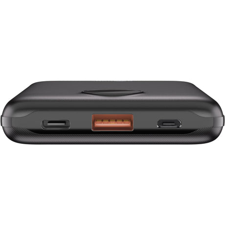 Goobay Powerbank kompakt 10.000 mAh (Schwarz, 10 Ah, 1x USB-A, 1x USB-C, Power Delivery, Schnellladung)