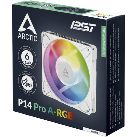 Arctic p14 pro a-rgb Gehäuselüfter (weiß, 140 x 140 x 27 mm, PWM)