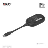Club 3D Kabelloser USB-C-zu-HDMI-Sender- und Empfängeradapter (Schwarz)