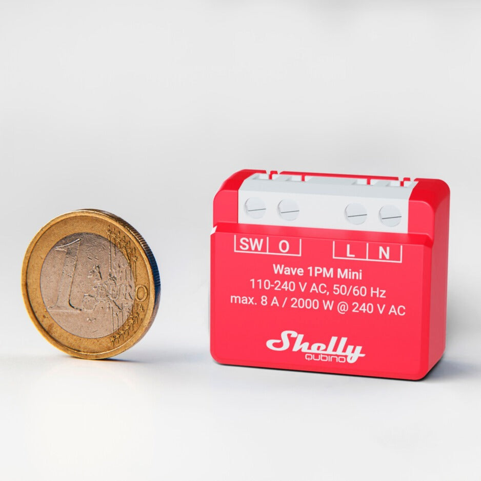 Shelly Qubino Wave 13 Uhr Mini-Schalt- und Messaktor Z-Wave