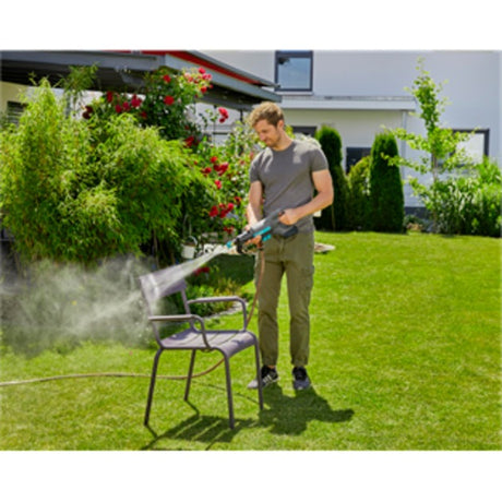 Gardena Aquaclean 24 18 V P4A Solo Hochdruckreiniger (Grau Türkis, 14800-55, Batterie nicht im Lieferumfang enthalten)