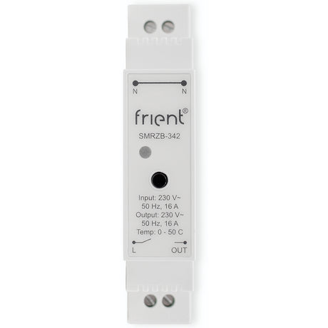 Frient smart din relay relais (lichtgrijs, zigbee)