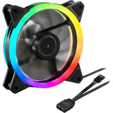 Sharkoon Shark Blades RGB-Gehäuselüfter (schwarz, 120 x 120 x 25 mm)
