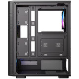 Antec VX310 ArGB Midi-Tower-Gehäuse (schwarz | 3x USB-A | gehärtetes Glas)