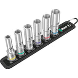 Wera Belt C Deep 1 Steckschlüsselsatz, 1 2 Steckschlüssel (schwarz, 6-teilig)