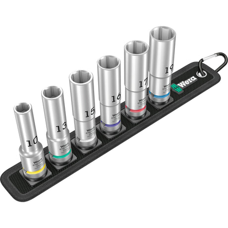 Wera Belt C Deep 1 Steckschlüsselsatz, 1 2 Steckschlüssel (schwarz, 6-teilig)